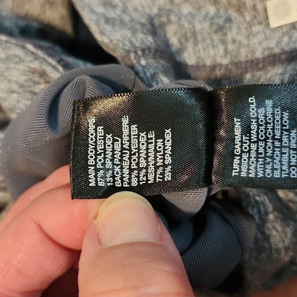Zella NWOT Women's Colorblock Gray and Blue Workout Yoga Leggings, Small - Picture 10 of 12